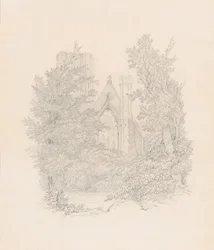 Vue de la façade ouest de la cathédrale de Dunkeld