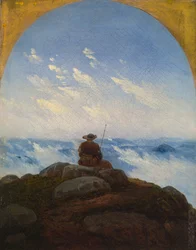 Voyageur au sommet de la montagne