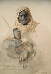 Bachist, un Bédouin Howazeen et Mabzookh, son petit fils, 1859
