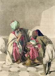 Le fumeur de Nargileh et son esclave
