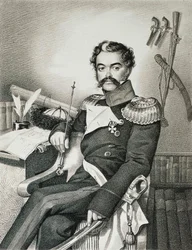 Portrait de Denis Davydov, 1784-1839, soldat et poète, début du 19e siècle