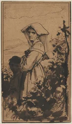 Femme debout et enfant, 2e moitié des années 1800
