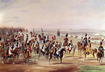 Vue générale de la cavalerie française, vers 1809 Illustration de Carl-Heinrich Rahl (1779-1843) d