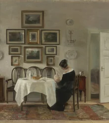 Mère et enfant à table