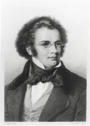 Portrait de Franz Schubert (1797-1828) gravé par H. Roemer