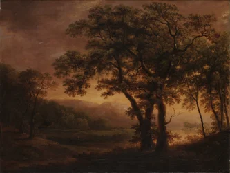 Paysage lacustre romantique
