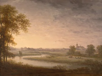 Vaste paysage avec Västerås en arrière-plan