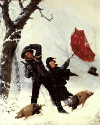 Le Parapluie rouge