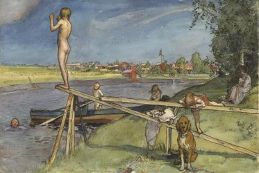 Un endroit agréable pour se baigner, de la série A Home, c.1895