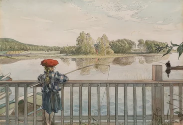 Lisbeth à la pêche