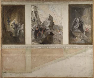 Deuxième projet de décoration des murs de la salle inférieure du NM
