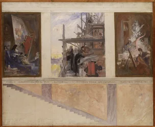 Deuxième projet de décoration des murs de la salle basse du Nationalmuseum