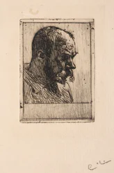 Autoportrait en blouse de peintre