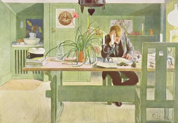 Le cabinet de travail, publié dans «Lasst Licht hinein» («Laissez entrer davantage de lumière»), 1908