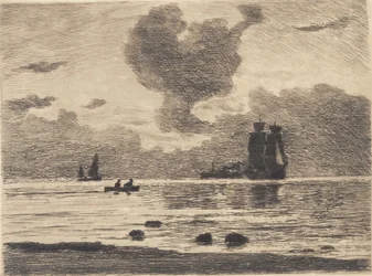 Soir sur la mer