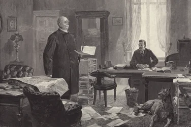 Bismarck dictant ses mémoires (gravure)