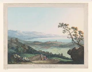Vue de Genève prise depuis Saconex en Savoie