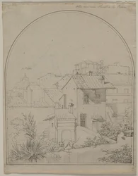 Vue de ma fenêtre à Rome (recto)