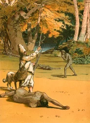 Robinson Crusoé et les sauvages