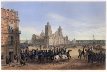 Entrée du général Scott dans la ville de Mexico, de La Guerre entre les États-Unis et le Mexique, pub. 1851