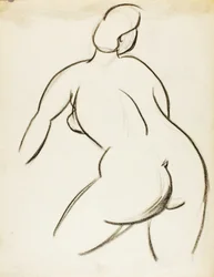 Femme nue, Back View