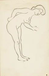 Femme nue penchée