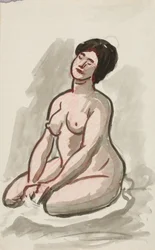 Femme nue, assise