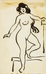 Femme nue, debout