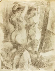 Femme nue devant un miroir