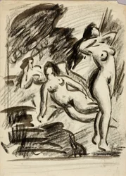 Groupe de trois nus féminins