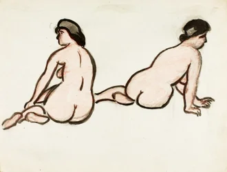 Groupe de deux nus féminins