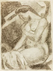 Femme nue assise