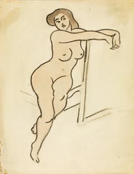 Femme nue assise