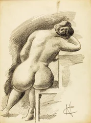 Femme nue assise