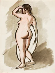 Nu féminin debout