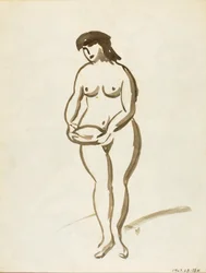 Nu féminin debout