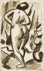 Nu féminin debout