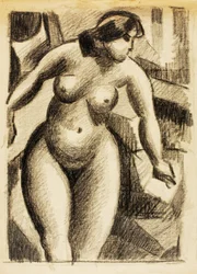 Nu féminin debout