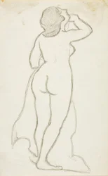 Nu féminin debout