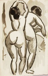 Deux nus féminins debout