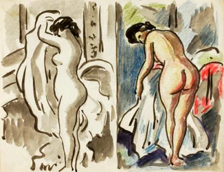 Deux nus féminins debout