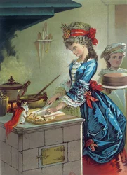 Dans la cuisine, illustration de 