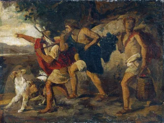 Les éclaireurs avec la grappe