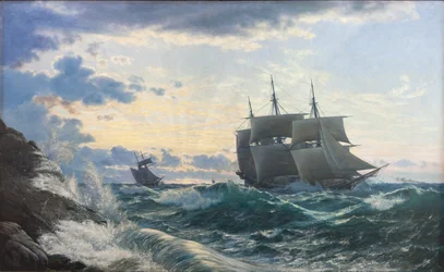 Navires au matin après une tempête