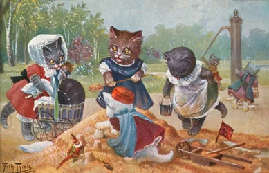 Carte postale humoristique de chat