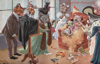 Carte postale humoristique de chat