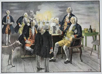 Le prince héritier Frédéric et le prince Henri état-major en tabac