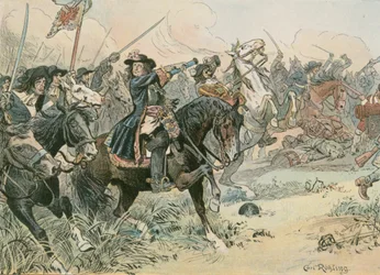 Frédéric-Guillaume, le Grand Électeur (1620-1688), à la bataille de Fehrbellin en 1675