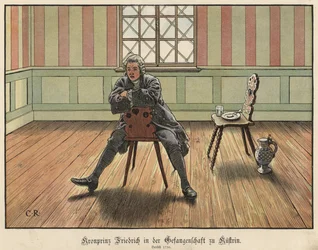 Le prince héritier Frédéric de Prusse emprisonné à Kustrin, 1730