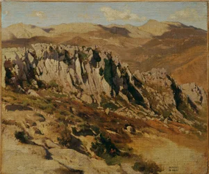 Paysage rocheux près d